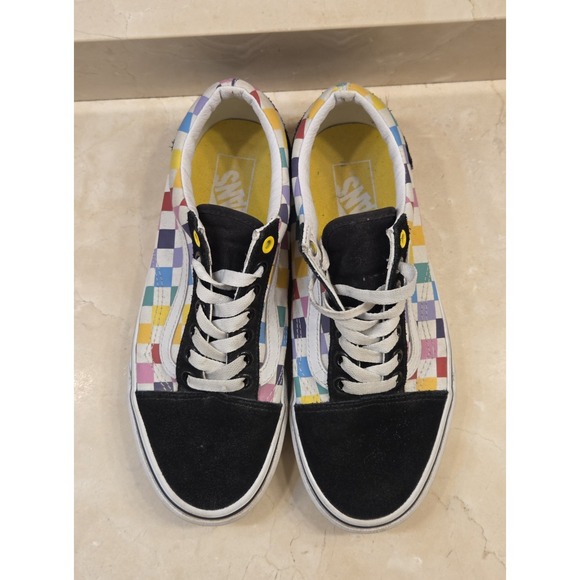 Vans Old Skool 'Rainbow Checkerboard' Sneakers Size 7 - Picture 4 of 7